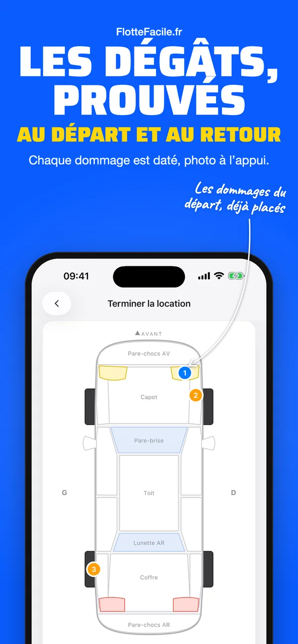 Les dégâts, prouvés au départ et au retour : chaque dommage daté, photo à l’appui