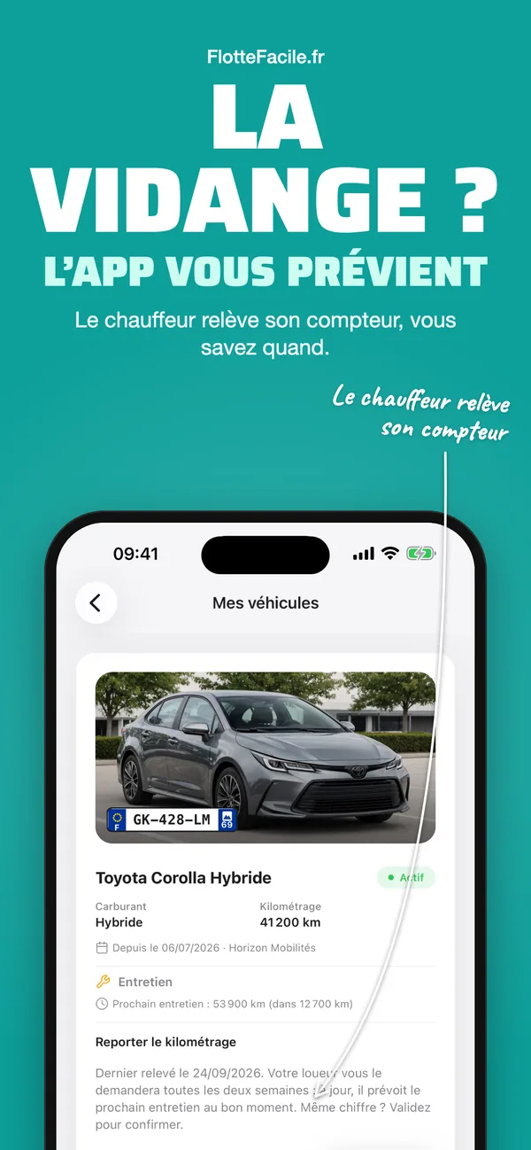 La vidange ? L’app vous prévient : le chauffeur relève son compteur